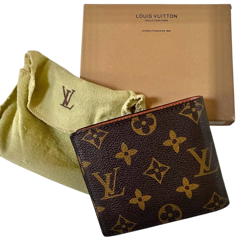 LOUIS VUITTON MEN’S RARE VINTAGE MONOGRAM WALLET NWOT - Picture 1 of 16